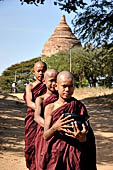 Monks at Old Bagan Myanmar. 